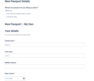 Form New Passport Details 3