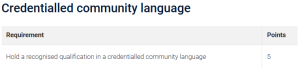 Credentialled community language