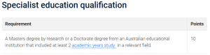 Specialist education qualification